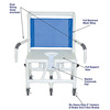 Mjm Internaitonal Wide Shower Chair W/ Swing Arms & Pail, Standard Mesh - Grey MJM-S126-5BAR-DDA-10-QT-C-SM-GY